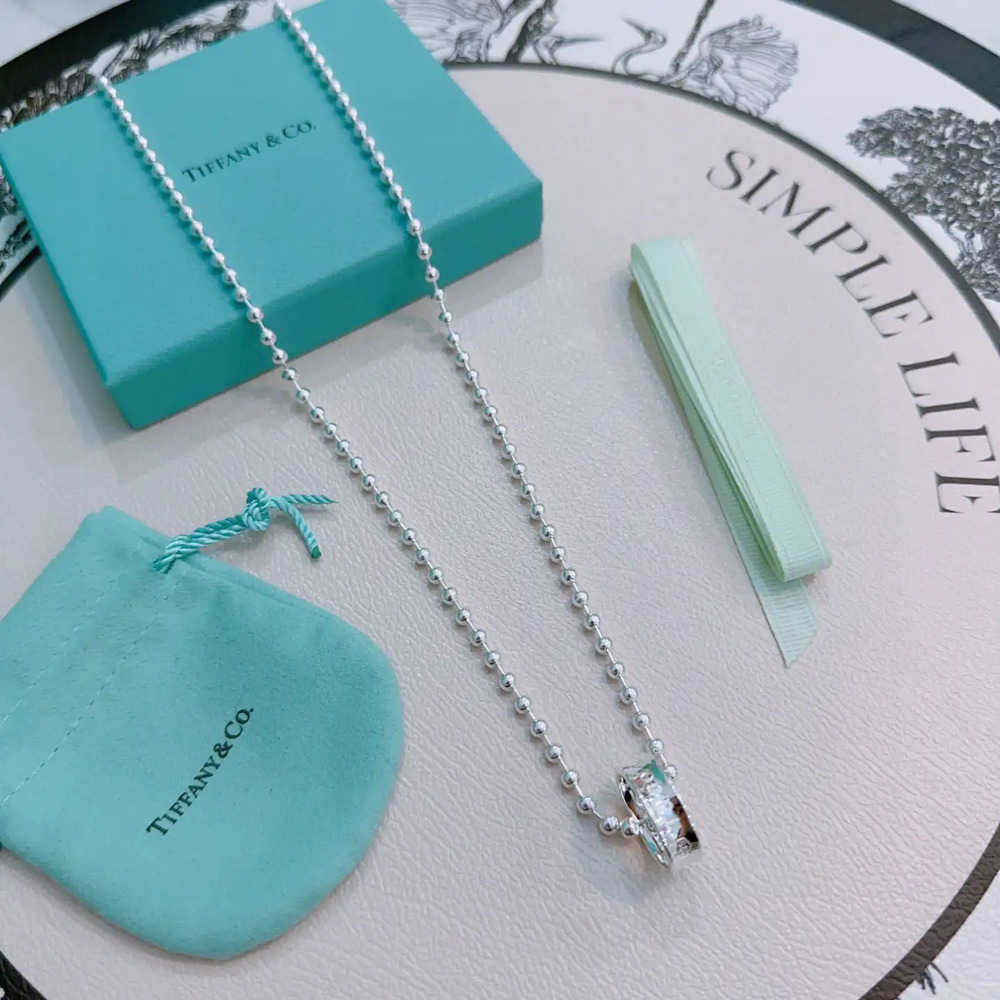 Tiffany & Co. Silver Pearl Ring Necklace